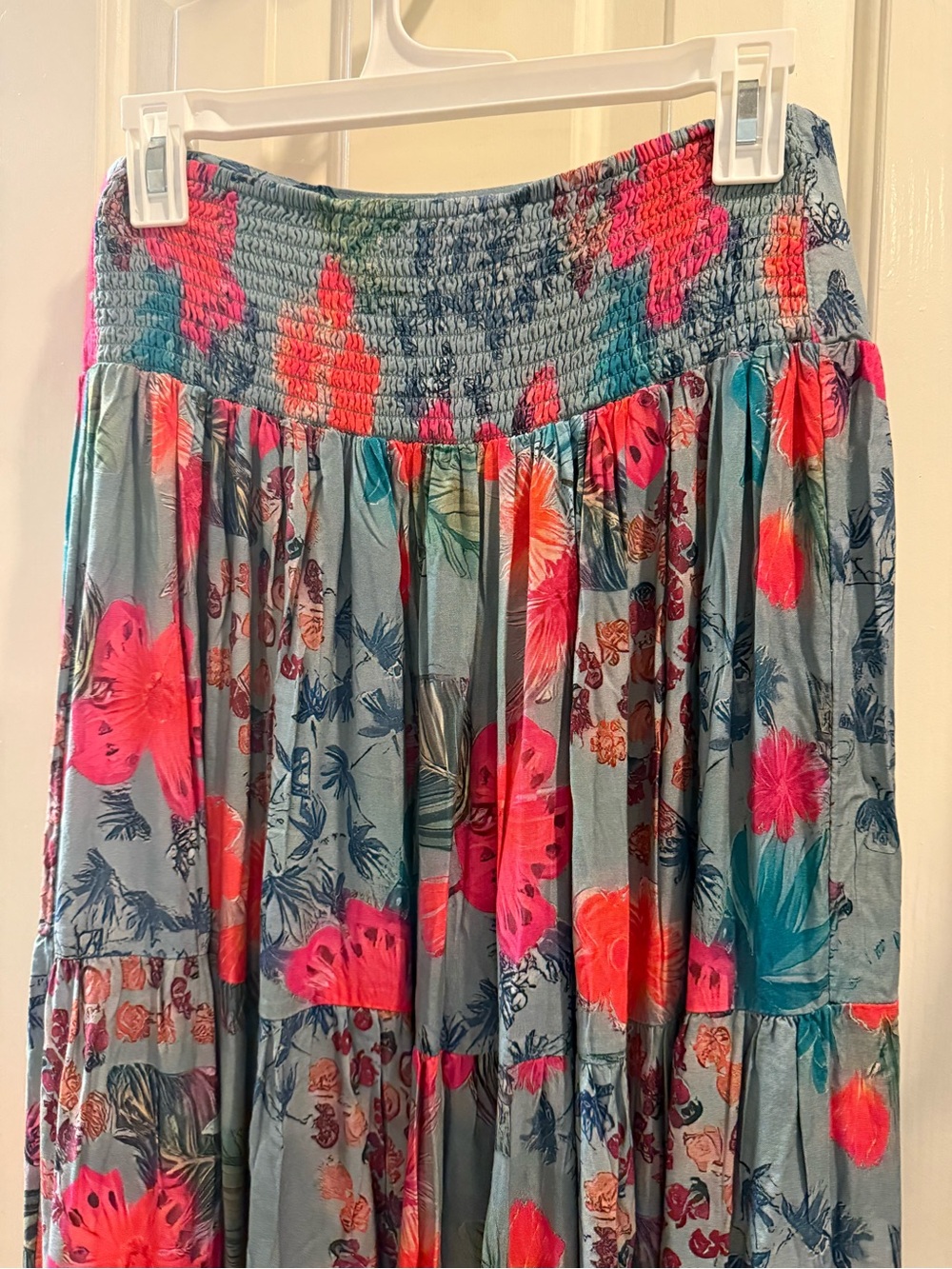 Natural Life Blue Floral Tiered Maxi Skirt - Picture 2 of 3